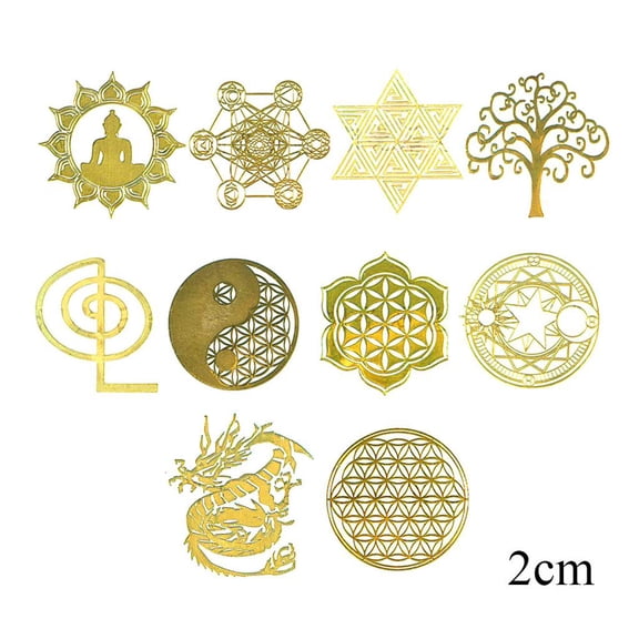 LICEWO Copper Orgonite Sticker Resin Flower Life Stickers Clear Decorate Stickers