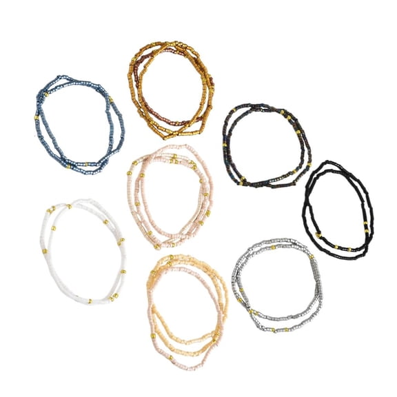 LICEWO Creative DIY Glass Bead Bracelet Kit Includes Colorful Beads and Elastic String
