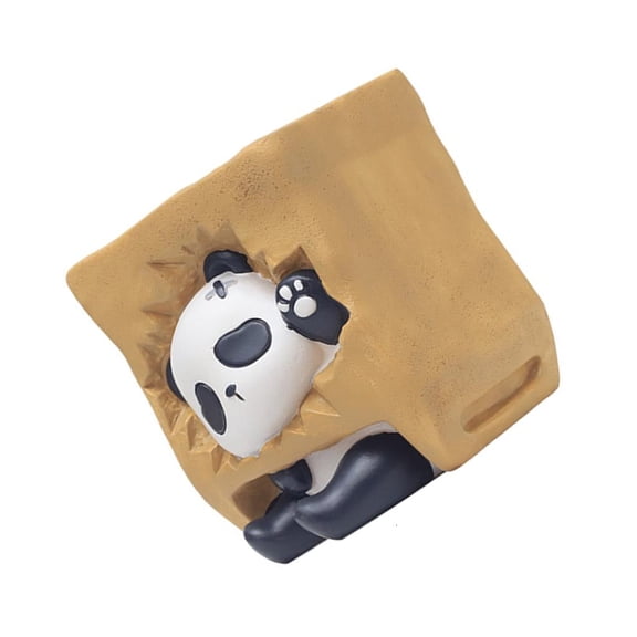 LICEWO Creative Panda Planter Resin Flower Pots Pen Holder for Home Office Decoration