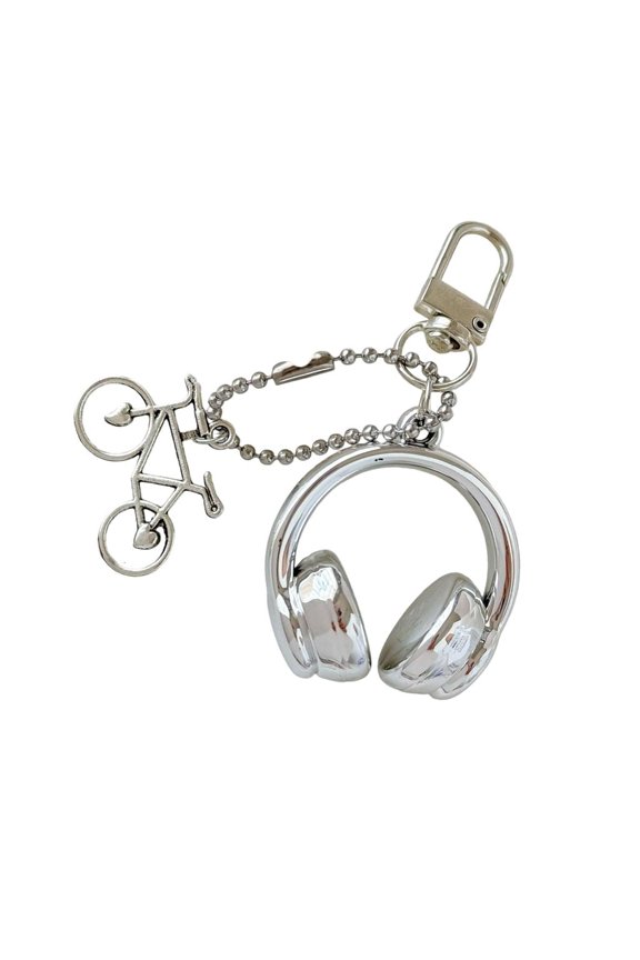 O Creative Resin Bike Keychain 3D Headphone Design Lightweight Key Holder For Cyclists