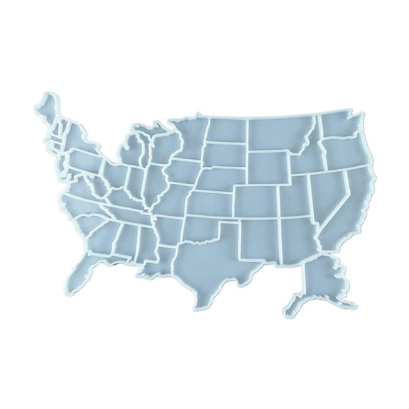 LICEWO Crystal US Map Mat Tea Tray Coaster Resin Mold Making Coaster Resin Mold
