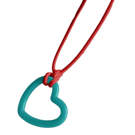 LICEWO Cute Hollow Heart Pendant Collar Necklace Colorful Rope Choker Fashion Y2K Summer Jewelry Simple Clavicle Chain