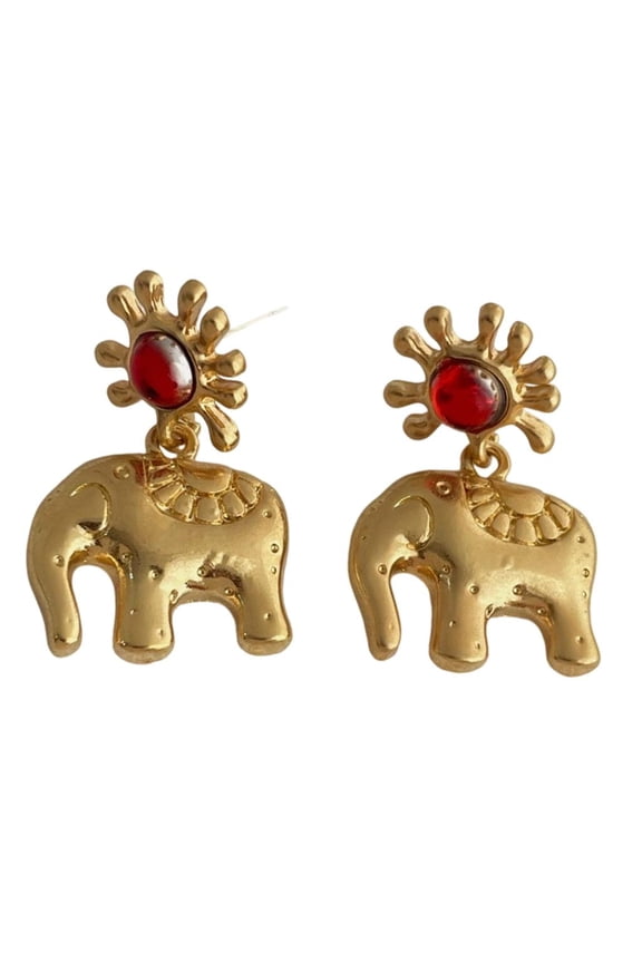 O Delicate Elephant Earrings For Sensitive Ears Polished Alloy Studs With Secure Backing Stylish Elephant Ear Studs