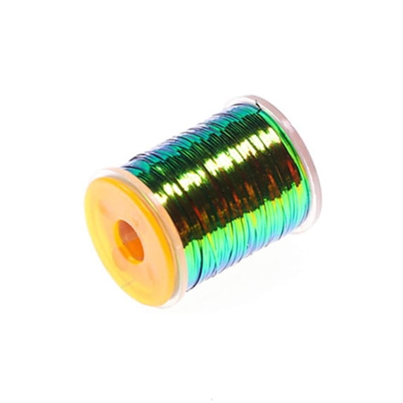 LICEWO Double Side Color Flat Tinsel Fly Tying Flat Peacocks Tinsel Spool Easy to Use