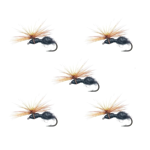 LICEWO Dry Fly with Barbed Hook Black Parachute Ants Fishing Fliess Aritificial Baits Float Fishing Lures Fishing Accessories