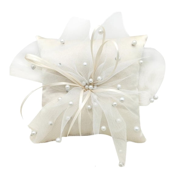 LICEWO Elegant Rings Bearer Pillow for Weddings Soft Cushion Bows Wedding Ceremony