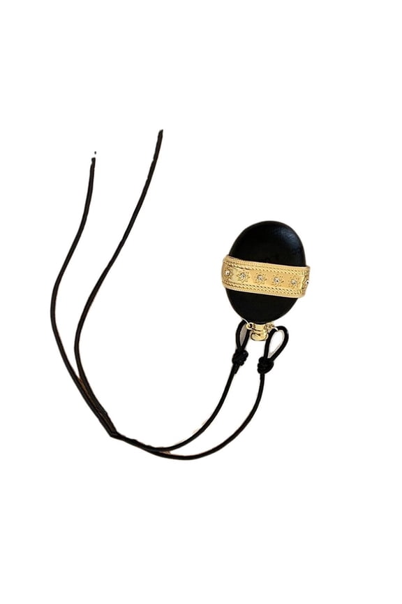 O Elegant Wine Flask Shape Drop Necklace Wood Texture Pendant Jewelry for Daily