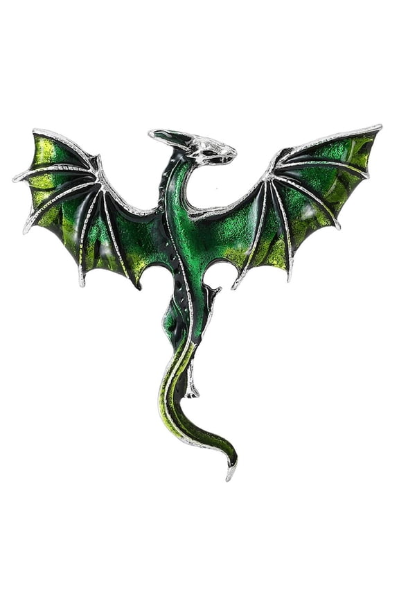 O Enamel Dragon Brooch Theme Alloy Jewelry for Casual or Formal Outfits