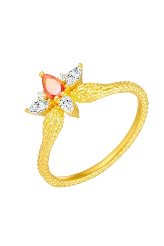 O Fashionable Copper Rings Featuring Snake Design Adjustable For Women Birthday Or Holiday