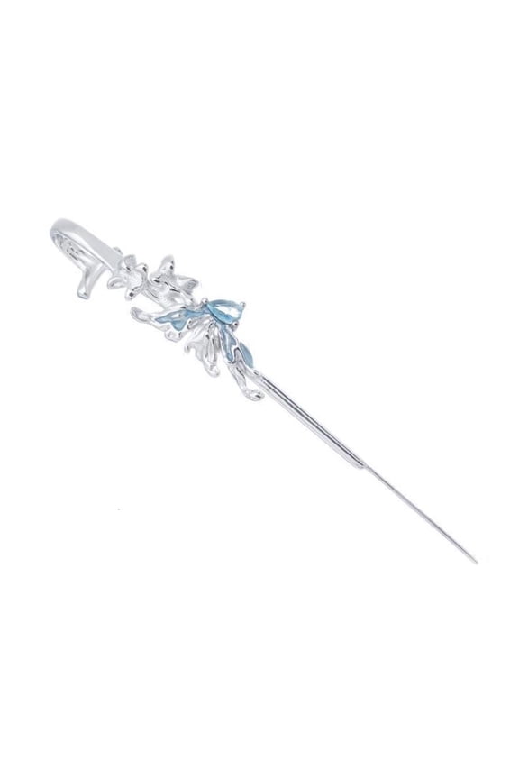 O Fashionable Ice Butterfly Ear Studs Artistic Alloy Butterfly Earrings Charm Designed For Individualistic Expression