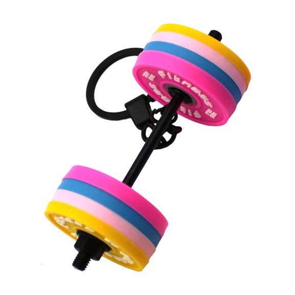 LICEWO Fashionable Rubber Weightlifting Keyring Sports Design For Active Lifestyle