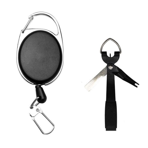 LICEWO Fast Tie Fishing Quick Knot Tool Nail Knotter Tying Line Cutter Clipper Nipper for w/ Retractor Tackle Accessories