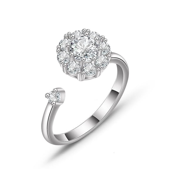 LICEWO Fidget Anxiety Ring for Women Fidget Spinner Stress Worry Rings Spinning Rings Meditation Anti-Anxiety Calming Worry Stress Relief Ring Jewelry Valentine's Day Gifts