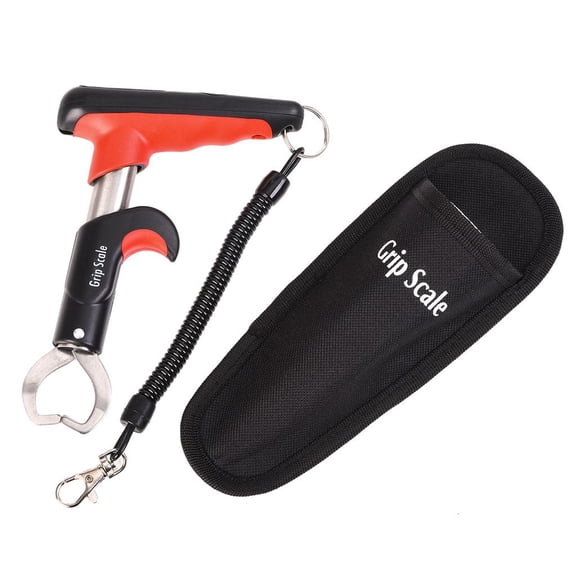 LICEWO Fishing Gripper 25kg(55lb) Digital Scale Fish Lip Grip Scale Portable Fish Control Tool Telescopic Fishing Gripper Scale