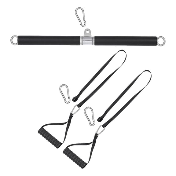 LICEWO Fitness LAT Pull Down Bar Back Strength Workout Handle Pull Down Rowing Tricep Hand Grip Rope for Cable Machine