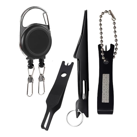 LICEWO Fly Fishing Clippers Fishing Tool Equipment Line Cutter Nipper Hook Eye Cleaner with Tweezers Knots Tyer Clippers Retractor