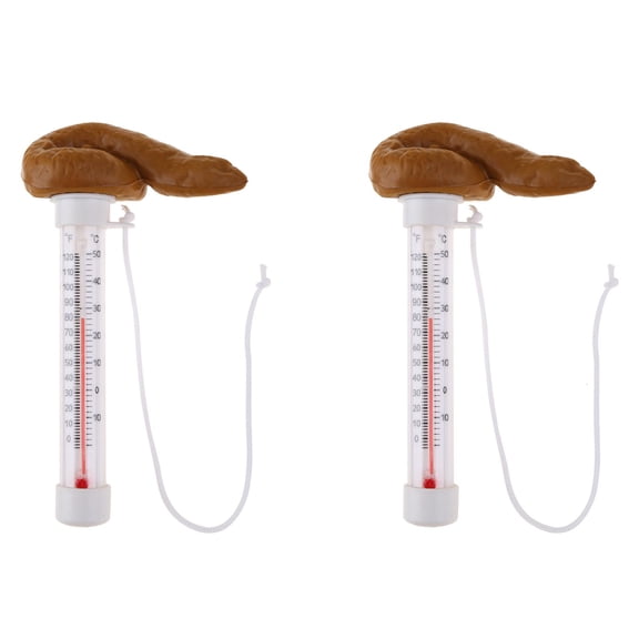LICEWO Funny Floating Poop Prank Thermometer Durable Summer Pool Supplies Lightweight