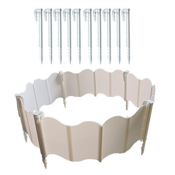 LICEWO Garden Grass Lawn Edge Border Fence Flexible Edging Border Fence Plastic