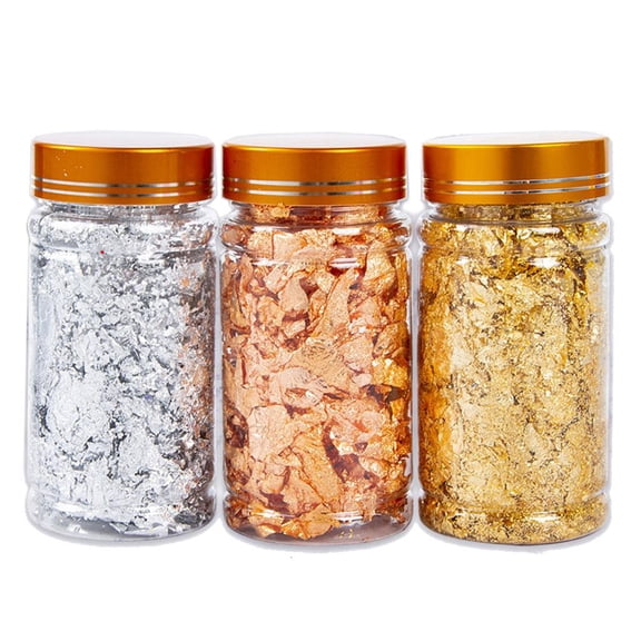 LICEWO Gilding Metallic Foil Flakes Set for Slime and Resin Jewelry Making Metal Leaf