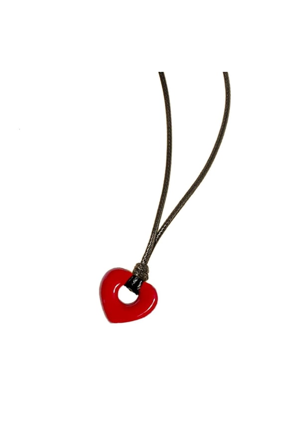 O Gothic Heart Choker Necklace Adjustable Pendant Neck Chain Jewelry Accessory