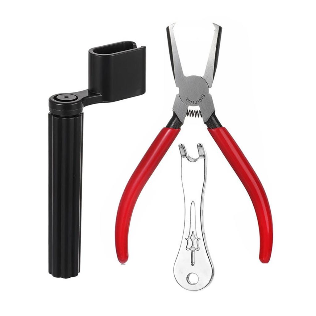 String Pin Puller LICEWO Guitar Care Tool Set Fret Installer String Winder Pin Puller ...