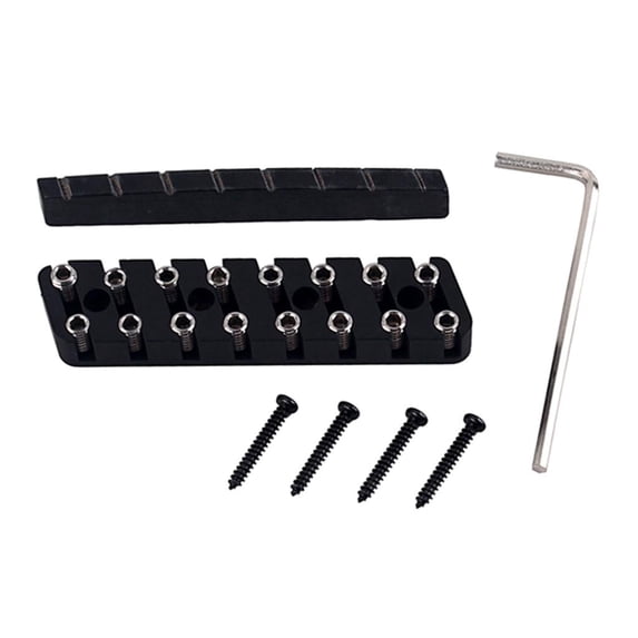 LICEWO Guitar Locking Nut With Tremolo Top Mount Design Instruments Accessories Black