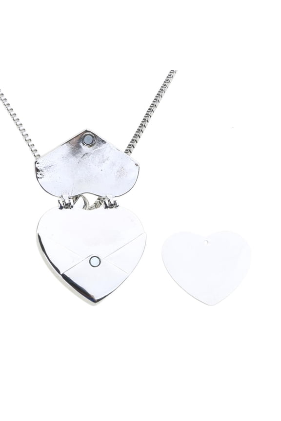 O Heart Locket Pendants Envelope Locket Necklace Secret Hidden Message Pendants