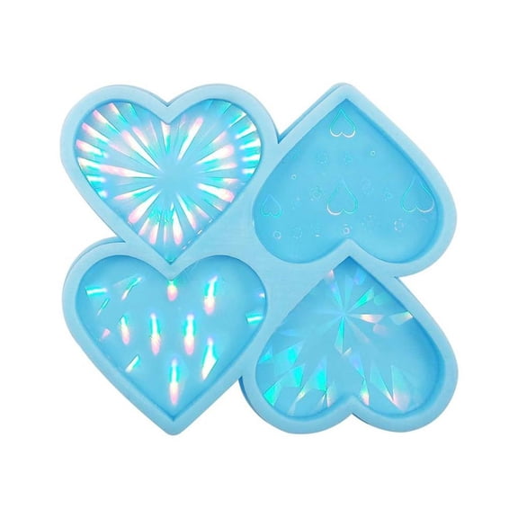 LICEWO Holographic Light and Shadow Phone Stand Molds DIY Epoxy Silicone Mold Cell Phone Bracket Mold for Keychain Crafts