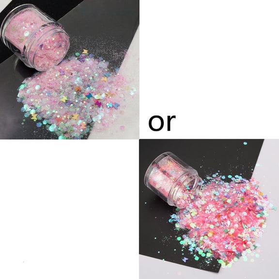 LICEWO Holographic Sequins Filling Heart Star Mix Chunky Glitter DIY Sparkling Material