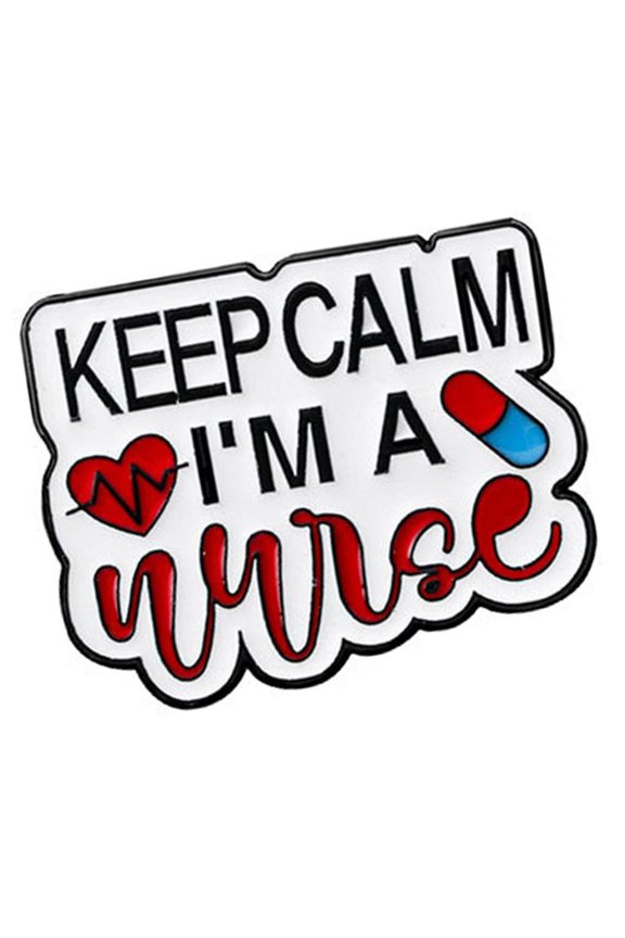 O Hospital Theme Lapel Badge for Healthcare Workers Enamel Brooch Alloy Piece