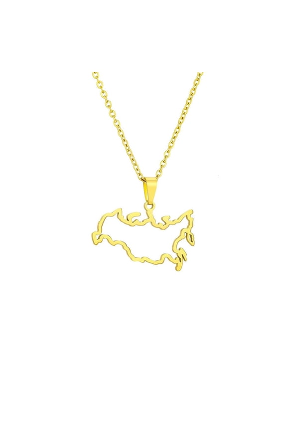 O Intricate Hollowed Stainless Steel Necklace Russian Inspired Chain Jewelry
