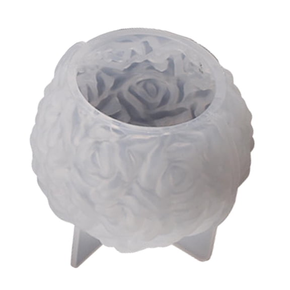 LICEWO Large Silicone Candle Mold DIY Flower Rose-Ball Shape Scented Candle Wax Mold