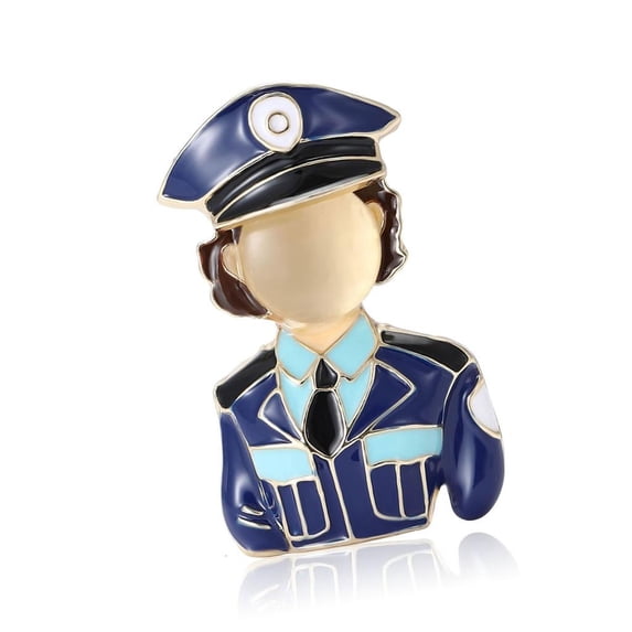 LICEWO Lightweight Alloy Cartoon Cop Badge Fun Design Brooch Pin Gift For Most Ages
