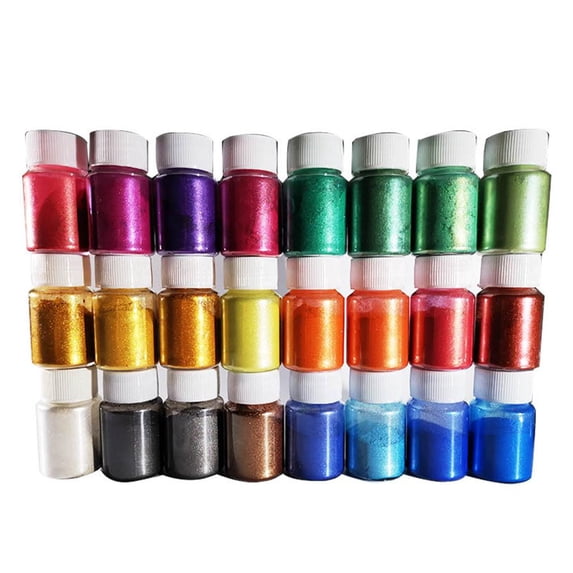 LICEWO Mica Powder-24 Color Pigment Supply Pearls for Makeup/lip Gloss Coloring