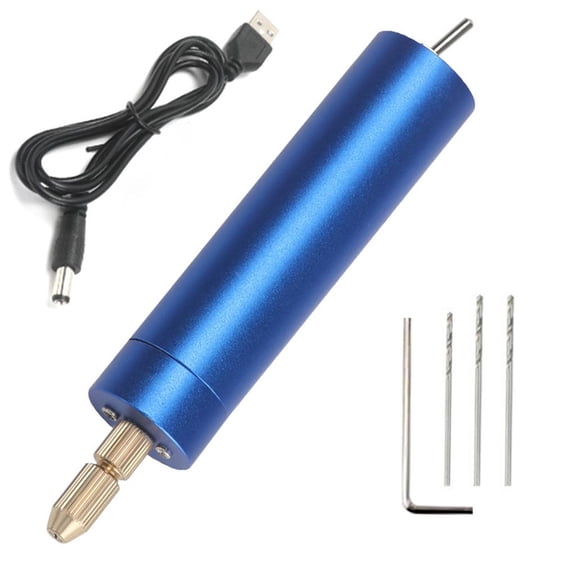 LICEWO Micro Electric Hand Drill Set with 3pcs Drill Bits Epoxy for Jewelry Making DIY