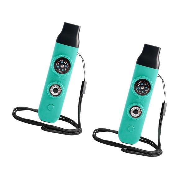 LICEWO Multifunction 7in 1 Camping Hiking Outdoor Whistled Compasses LED Light