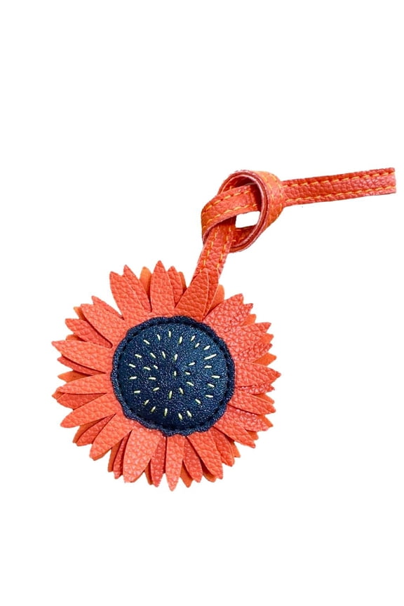 O PU Sunflower Pendant Key Holder Car Key Chain Bag Accessory Handcrafted Keyring Accessory For Women Men