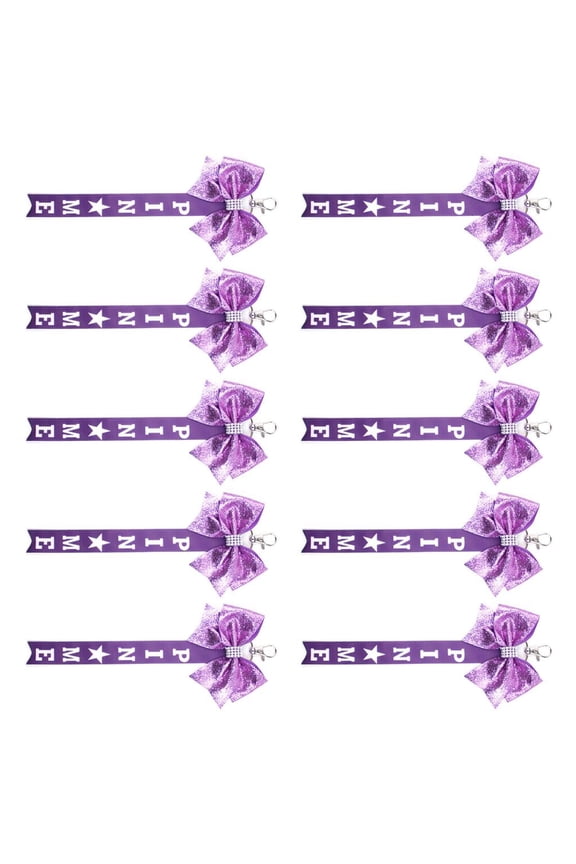O Pack of 10 Cheer Team Bows Keychains Stylish Accessory for Girls and Cheer Fan