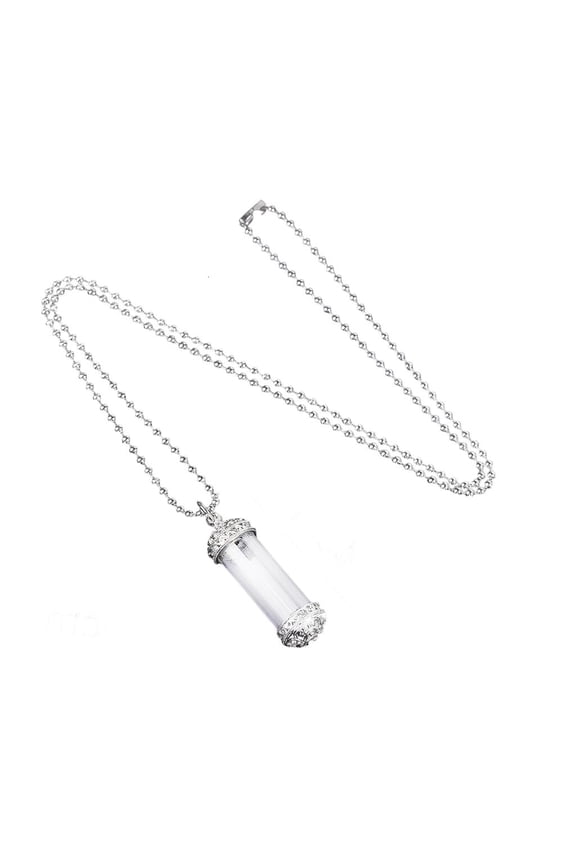 O Personalize Fragrances Jewelry Acrylic Bottle Necklace With Secure Clasp