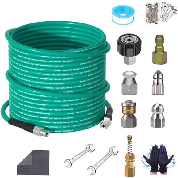 LICEWO Pressure Washer Sewer Jetter Kit 5800PSI Hose Drain Cleaner Hose 1/4Inch