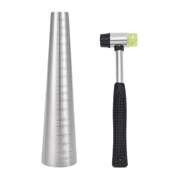 LICEWO Professional Bracelet Resizing Tool Stainless Steel Mandrel and Hammer Set