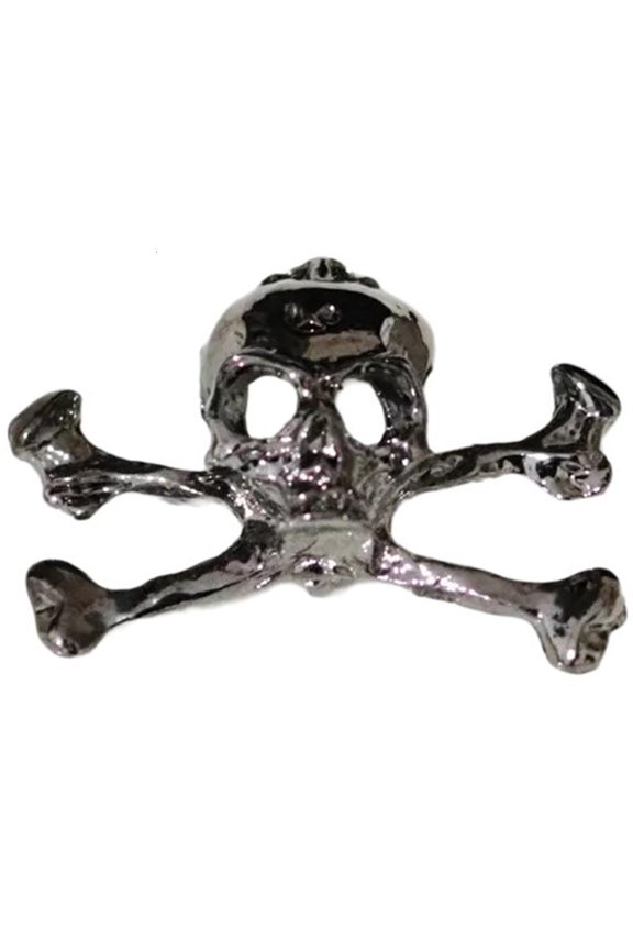 O Punk Brooch Pin and Crossbones Lapel Pin Brooch Jewelry and Crossbones Lapel Pin for Jackets Hat Bag, Punk Brooches Pin Lapel Pin Brooch, Skeleton Head Lapel Pin and Crossbones Lapel Pin