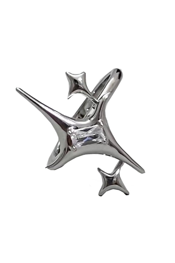 O Punk Gothic Couple Ring Retro Hip Hop Wedding Ring Two Hands Than Heart Ring