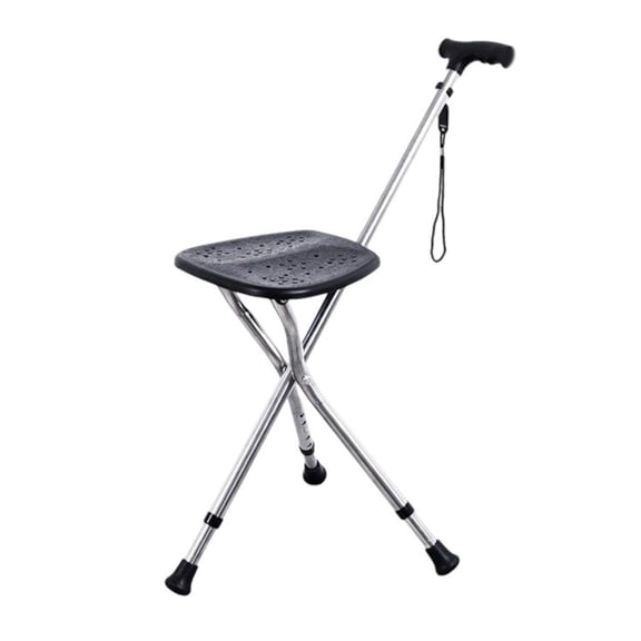 LICEWO Regulable Trekkings Rod With Detachable Seats Outdoor Folding Cane with Chair