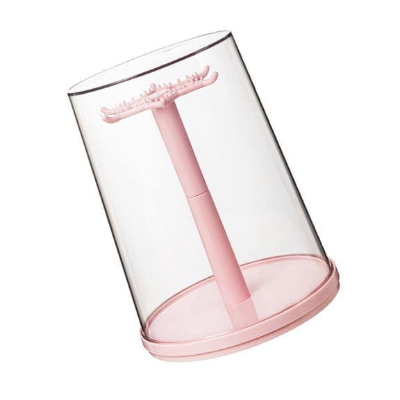LICEWO Rotating Clear Plastic Storage Cabinet For Dolls Action Figures UV Protections