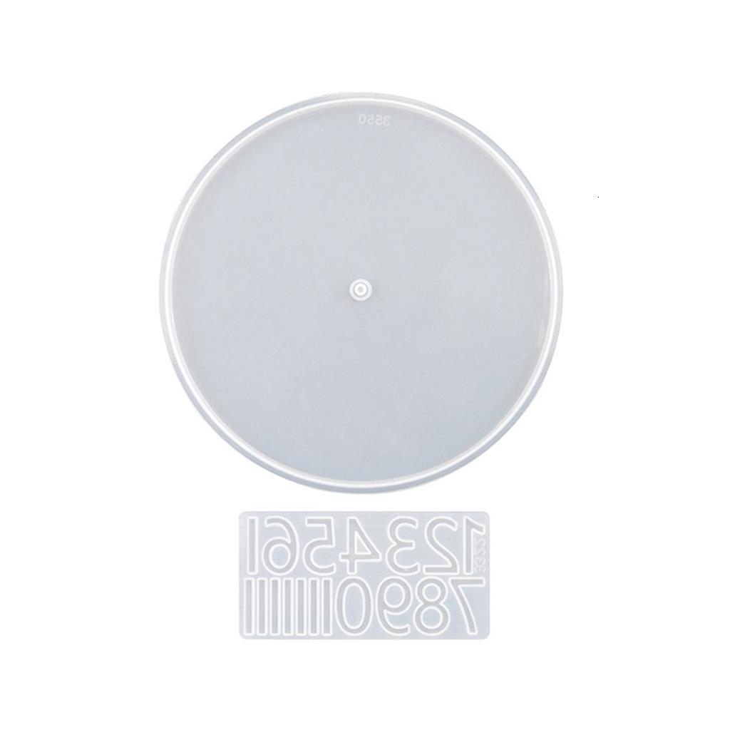 LICEWO Round Clock Alarm Resin Mold Crystal Epoxy Mold Timer-Silicone ...