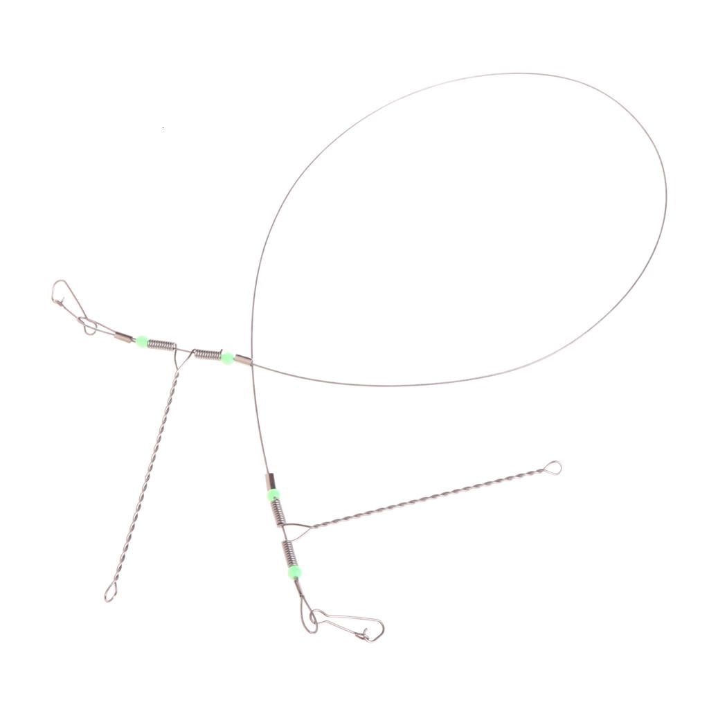 LICEWO Sea Fishing Swivel String Hook Anti-Winding Steel Rigs Wire ...