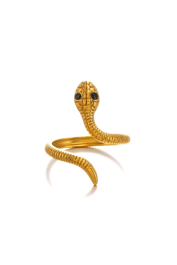 O Serpentines Adjustable Rings Stainless Steel Crafted Jewelry For Her