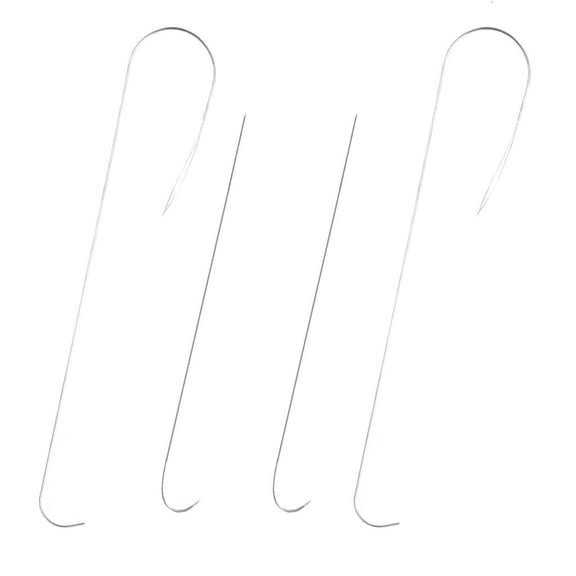 LICEWO Set of 4 Flexible Beading Needle Crafting Plus Needle Threader for DIY Jewelry