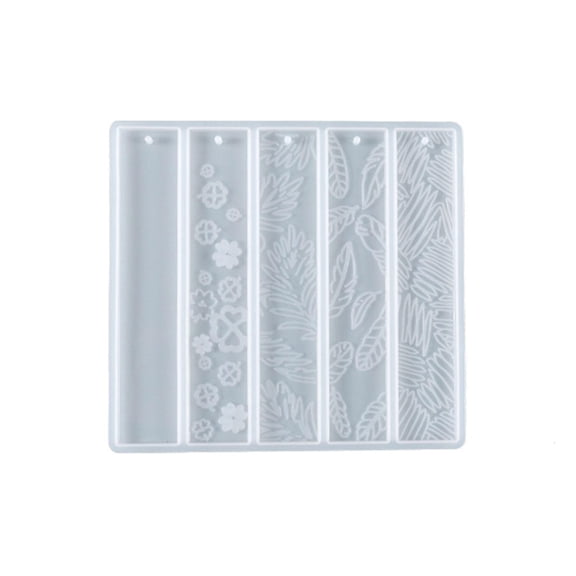 LICEWO Silicone Bookmark Mold,DIY Bookmark Molds for Resin Casting Including,for Cat Claw, Flower,Leaves,Heart Jewelry Casting